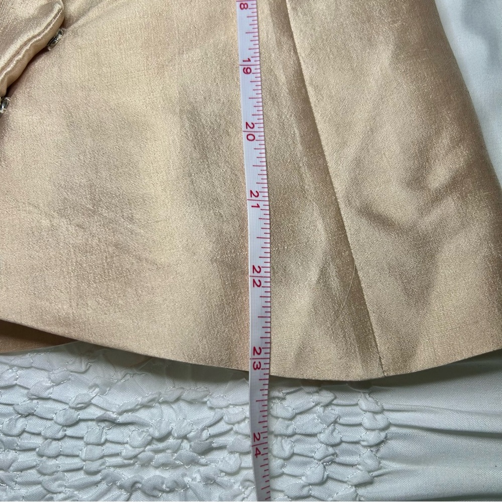MaxMara 100% Silk Wrap Portrait Collar V-Neck Formal Party Top Size 8 - Picture 10 of 16